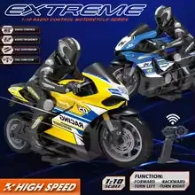 1:10 Scale Remote Control High Speed Drift Motorcycle - Image 3