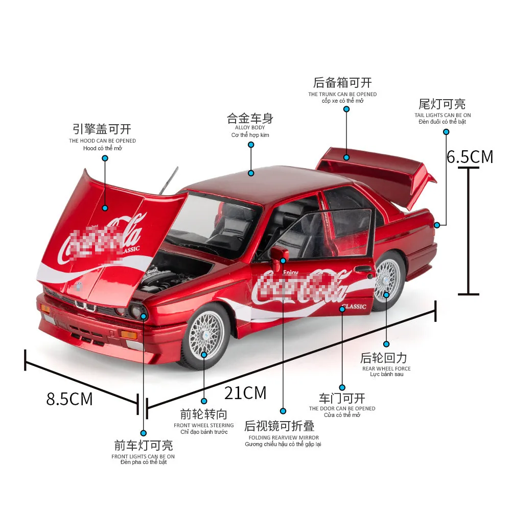 1:24 Diecast BMW M3 Koka Kola - Image 3