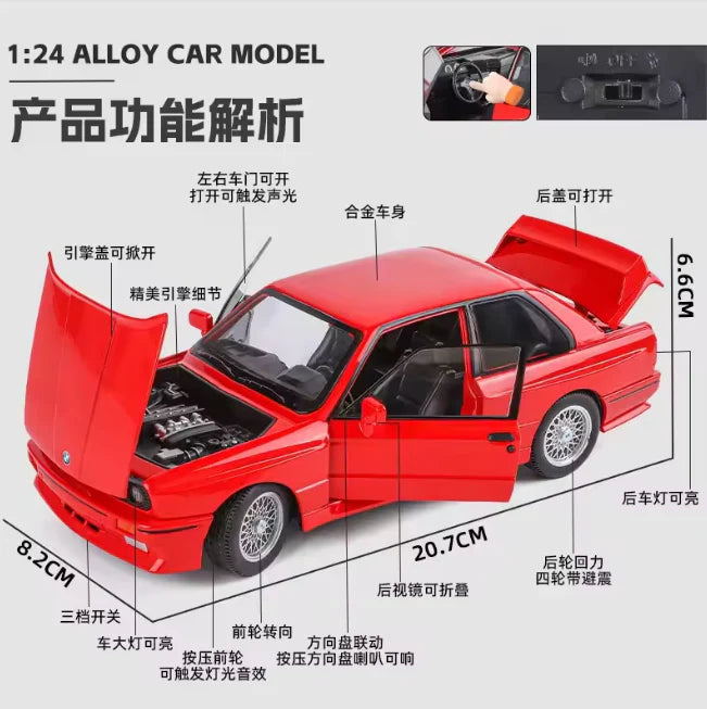 1:24 Diecast BMW M3 Model Car - Image 4