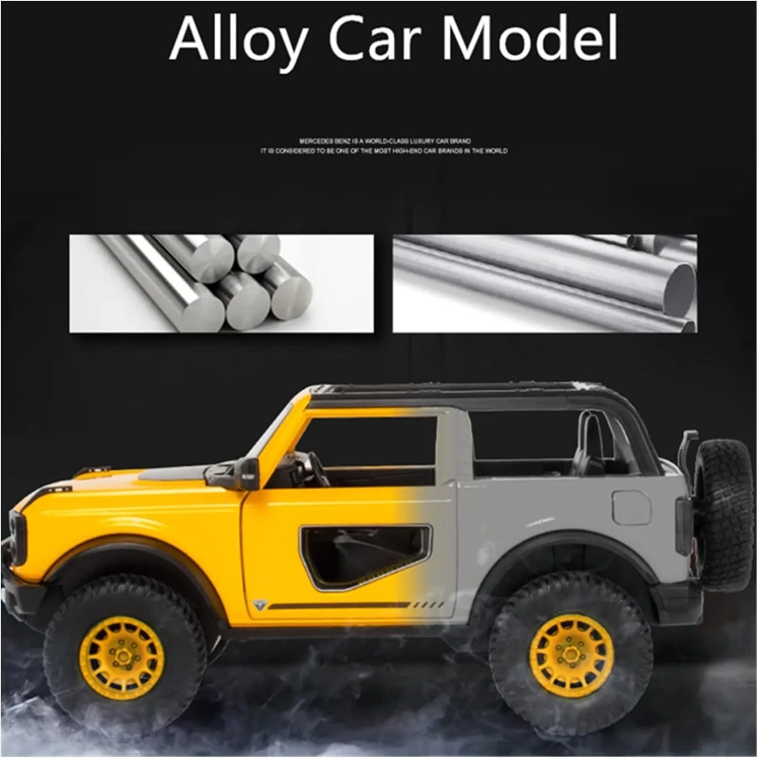 1:24 Scale Bronco Diecast Jeep with Light And Sound - Image 3