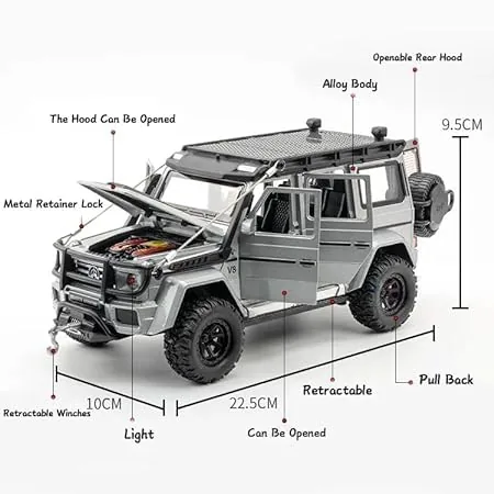 1:24 Scale Diecast Mercedes-Benz Brabus G550-4X4 - Image 9