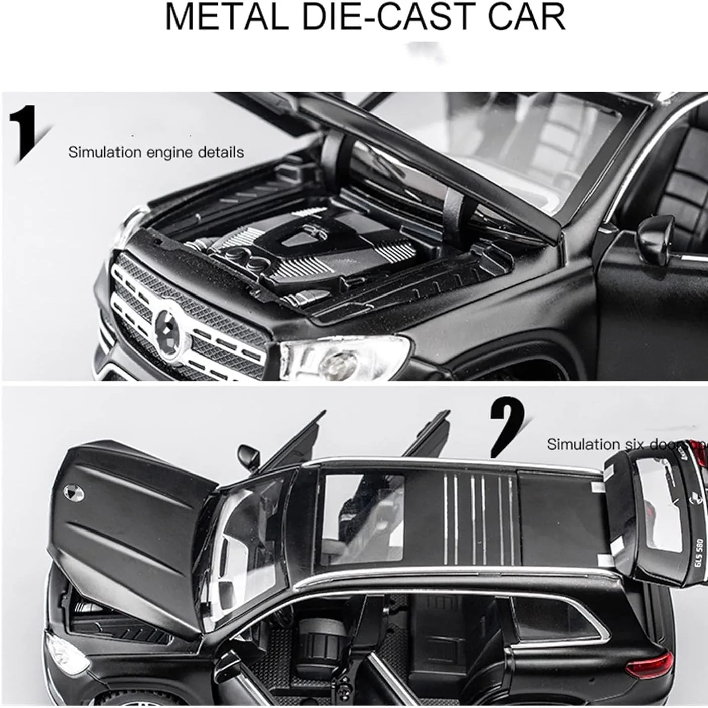 1:24 Scale Diecast Mercedes Benz GLS580 SUV Model - Image 2