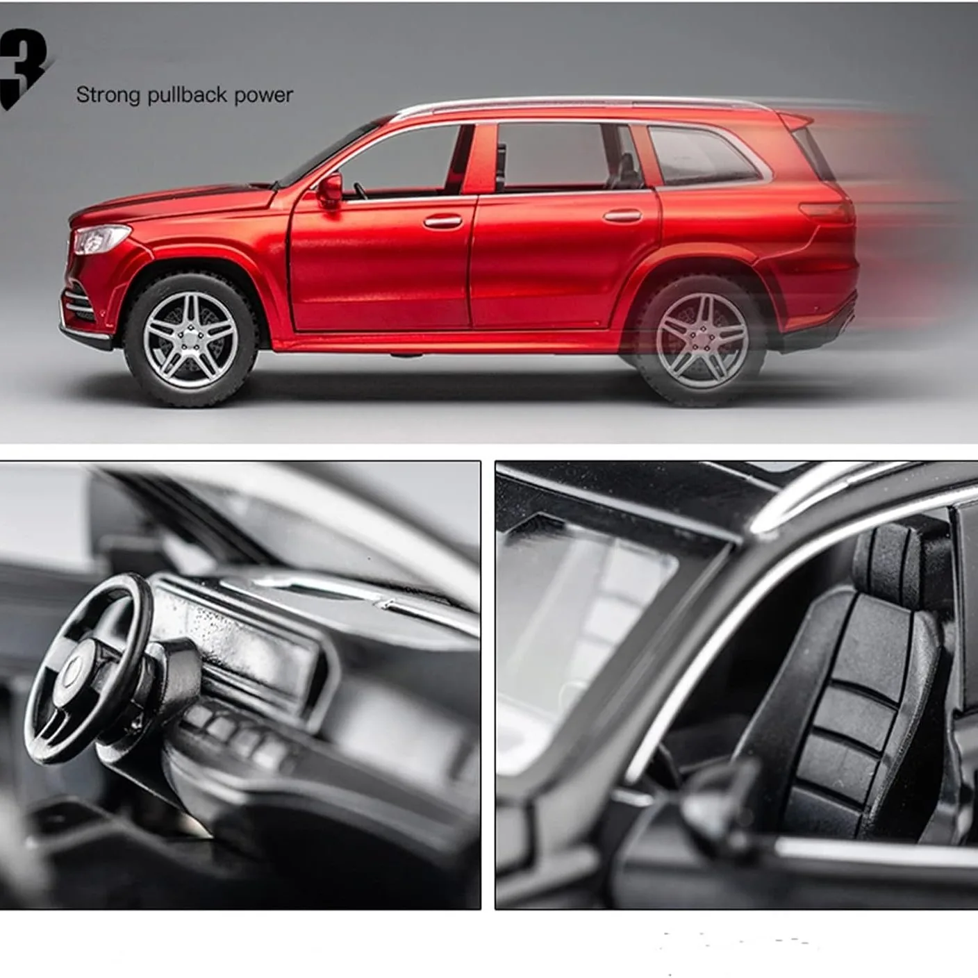 1:24 Scale Diecast Mercedes Benz GLS580 SUV Model - Image 3