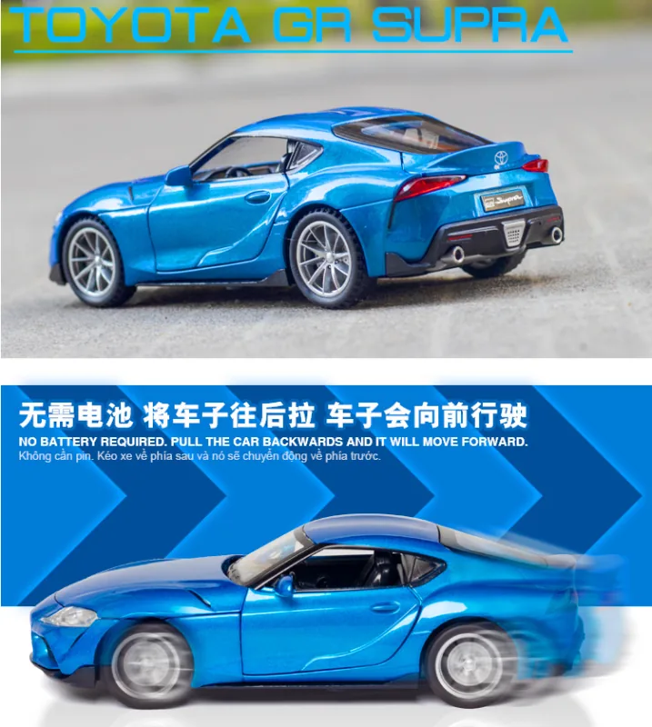 1:32 Toyota Supra Die-Cast Vehicles Alloy Model Car - Image 3