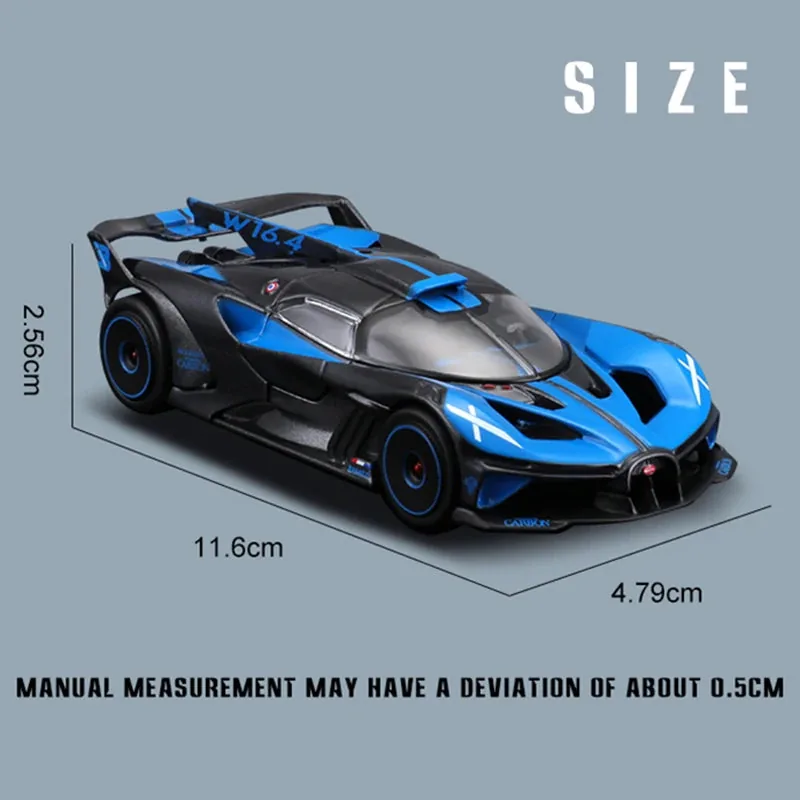 1:43 Scale Bugatti Bolide Diecast - Image 3
