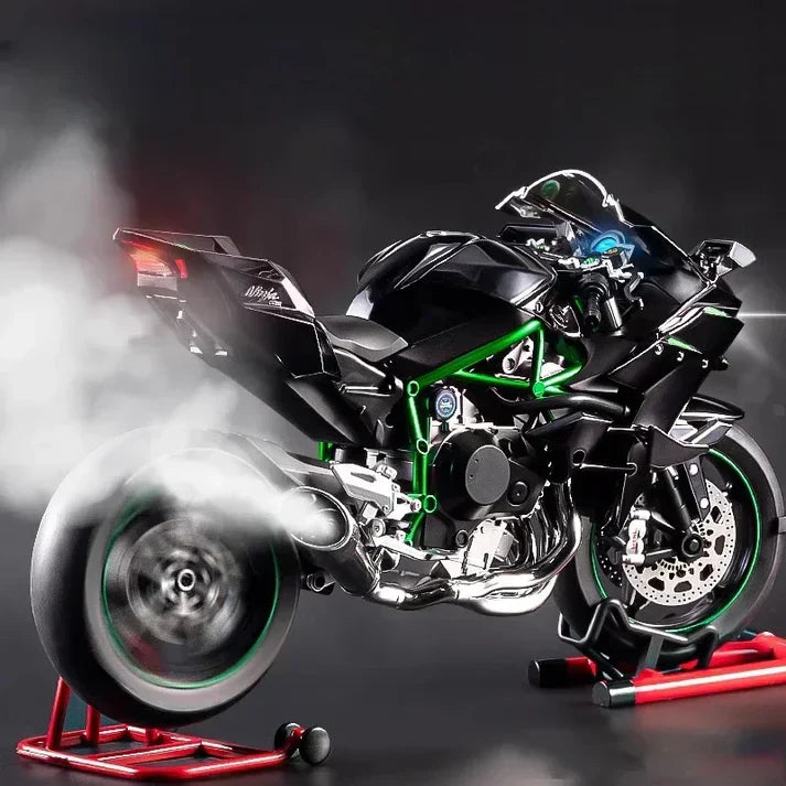 1:6 Scale Kawasaki Ninja H2R Diecast Bike With Smoke Effect - Image 14