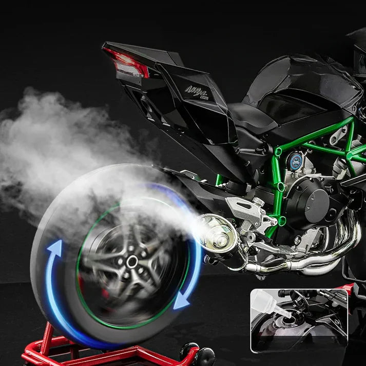 1:6 Scale Kawasaki Ninja H2R Diecast Bike With Smoke Effect - Image 3