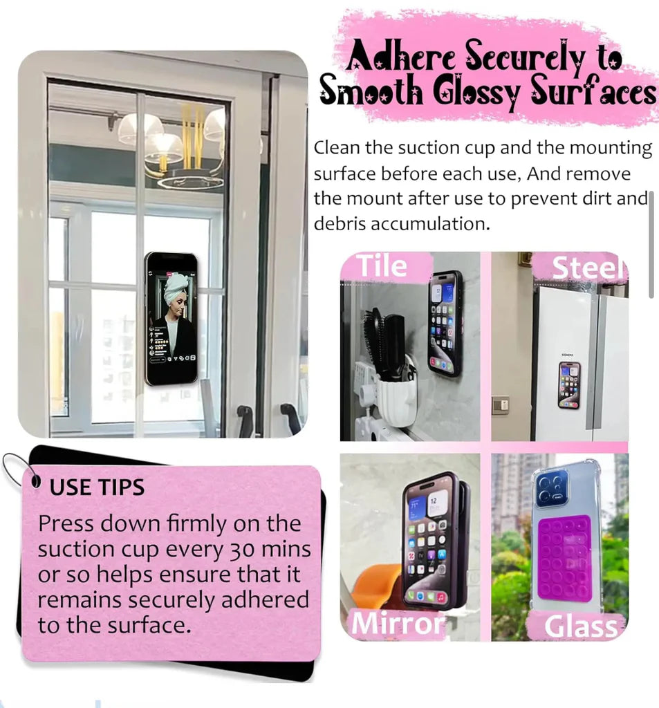 1 Pcs Mobile Phone Silicone Suction Stand - Image 4