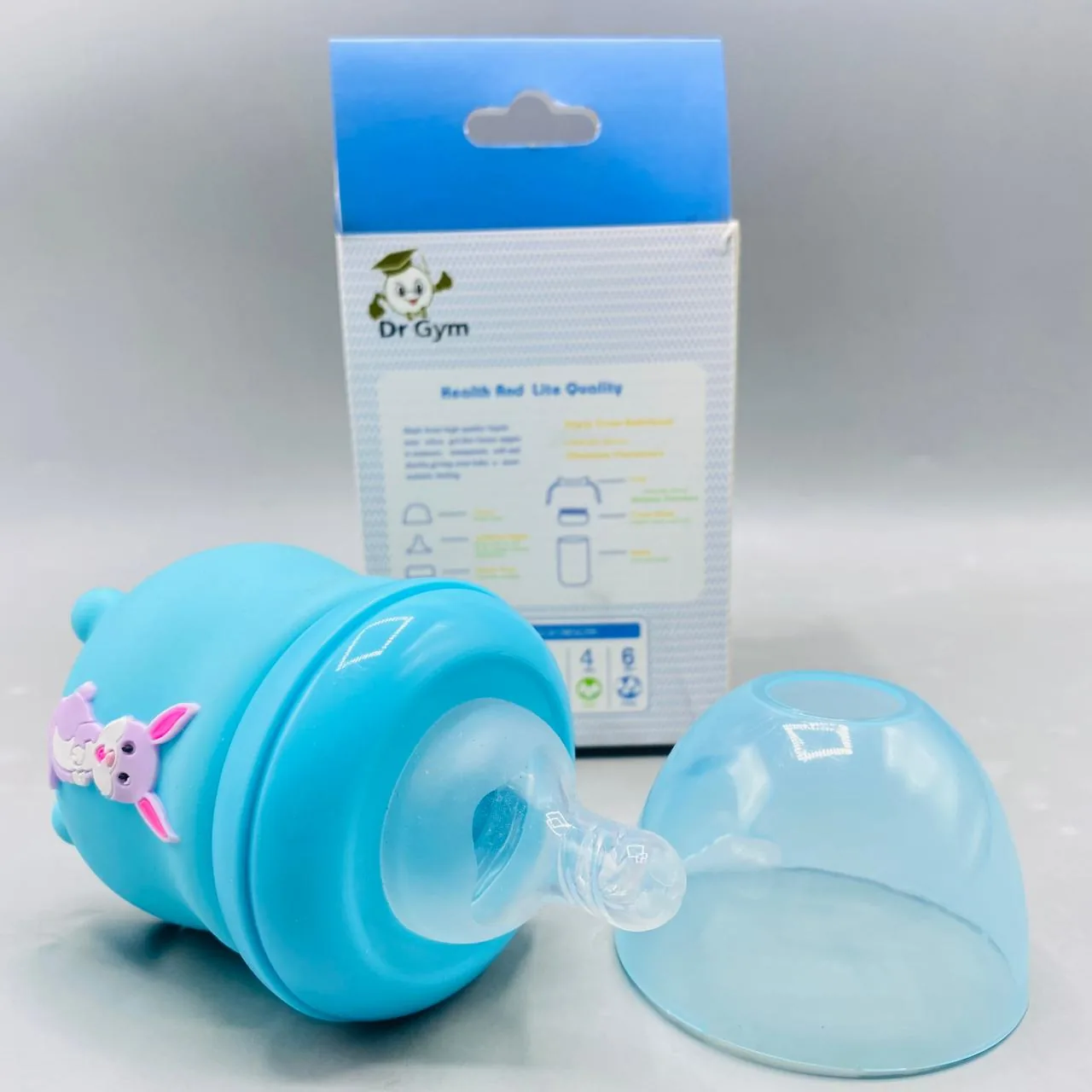 120ML Glass Baby Feeder with Silicone Cover - Image 4