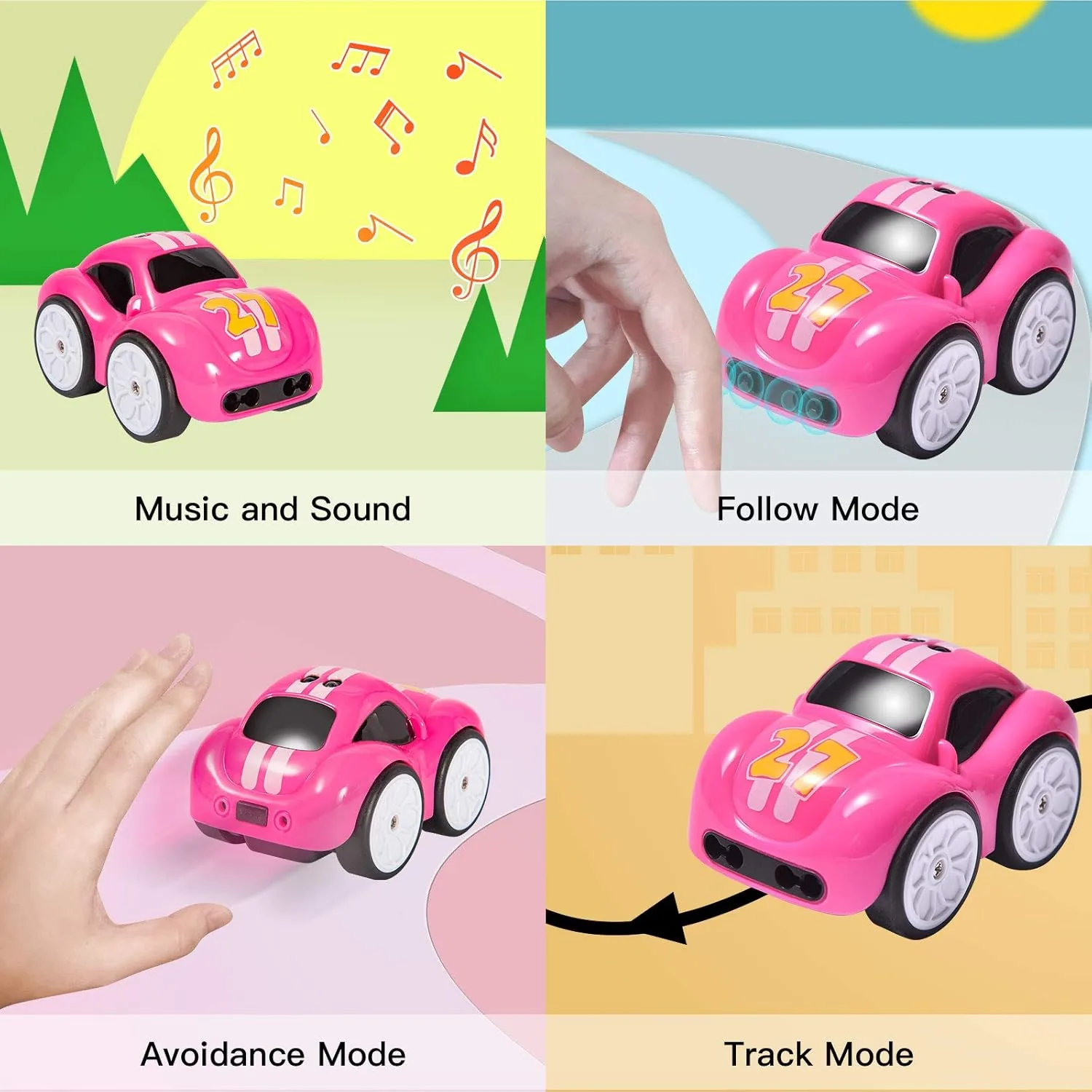 2.4G Electric Mini Remote Control Follow Up Sensor Car - Image 11