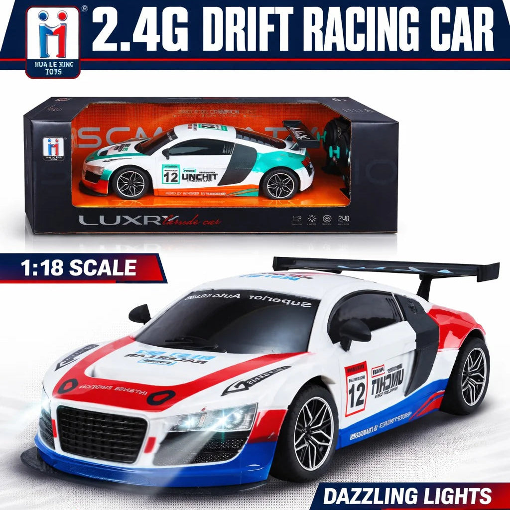 2.4G High Speed Remote Control Dazzling Light Racing Car - Image 2