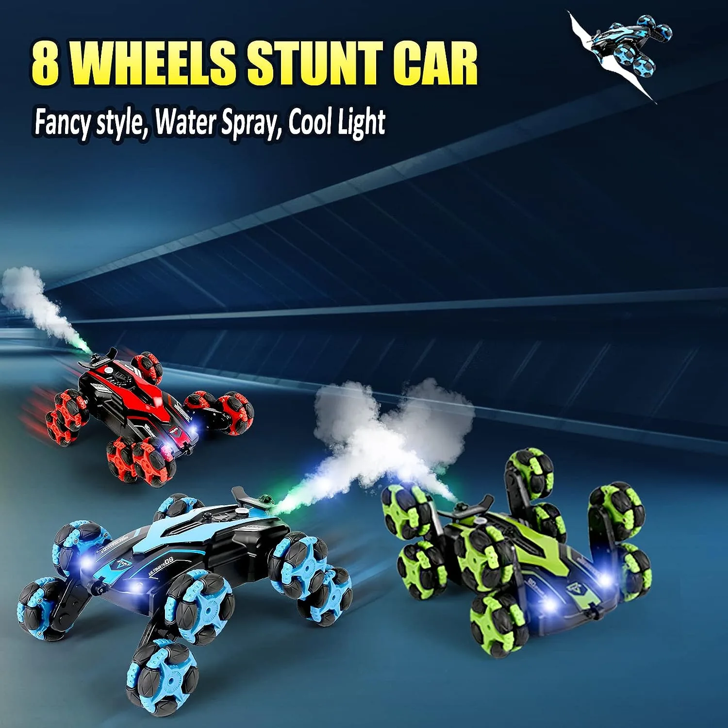 2.4GHZ 4WD 8 Wheels Stunt Remote Control Remote Control - Image 10