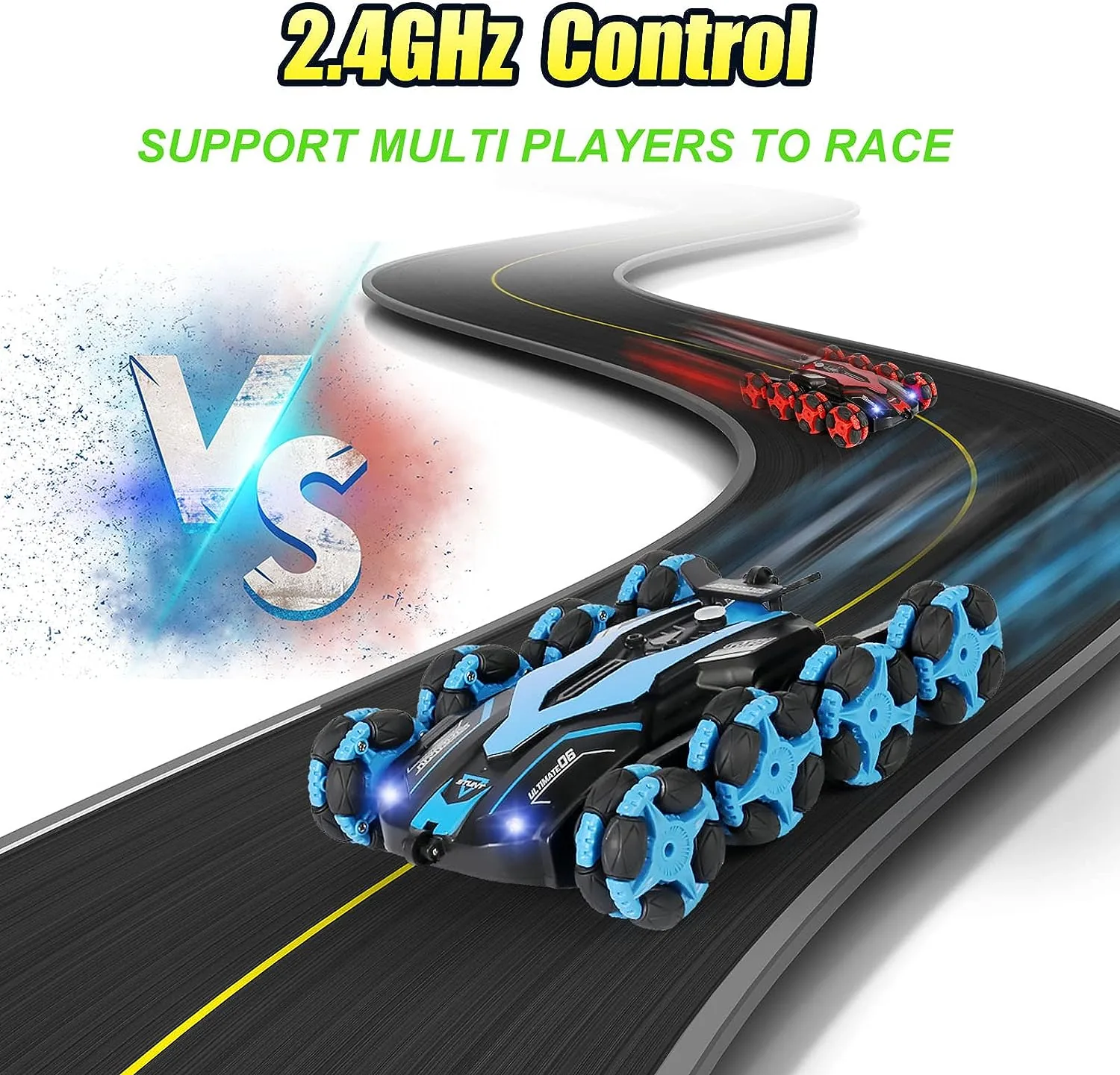2.4GHZ 4WD 8 Wheels Stunt Remote Control Remote Control - Image 11