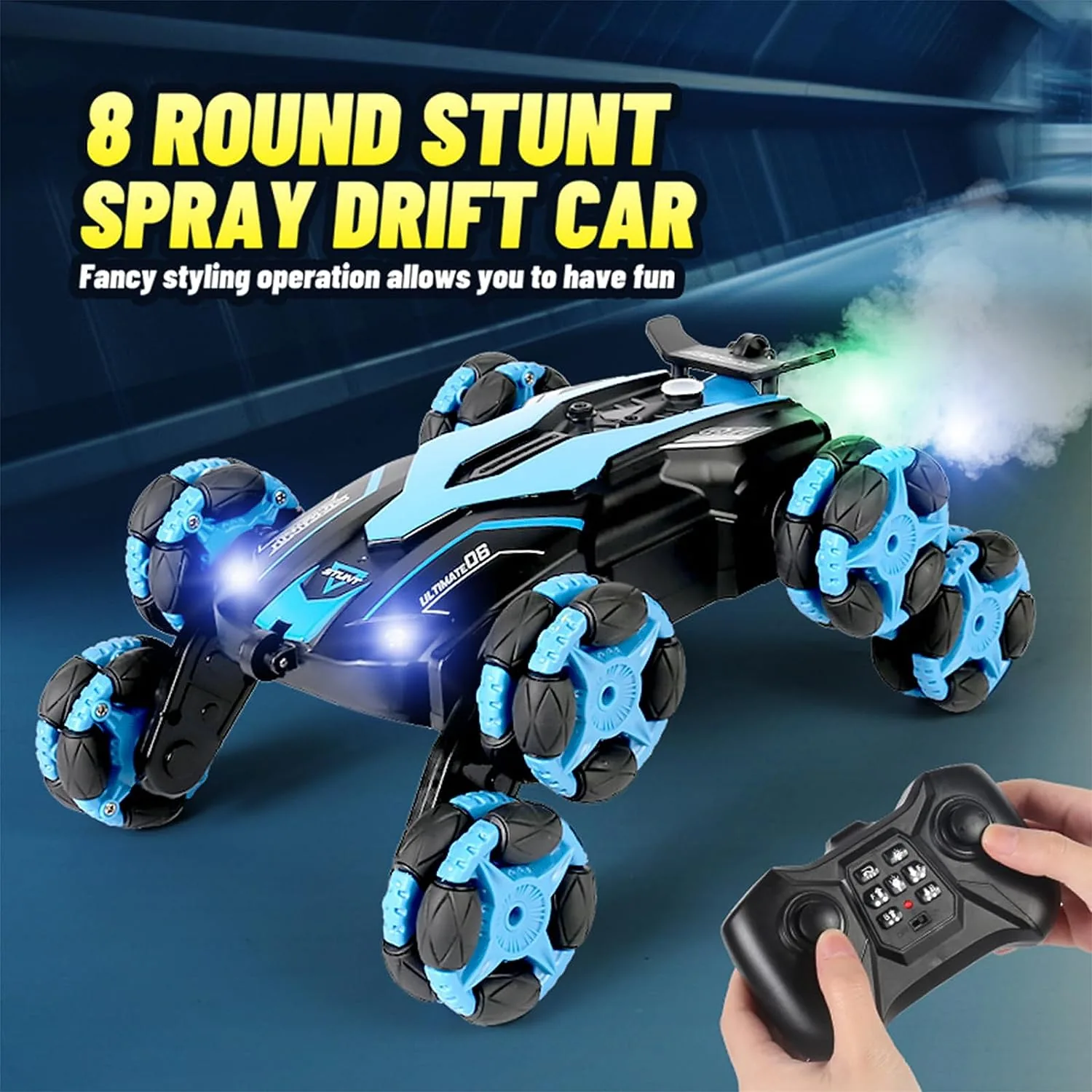 2.4GHZ 4WD 8 Wheels Stunt Remote Control Remote Control - Image 13