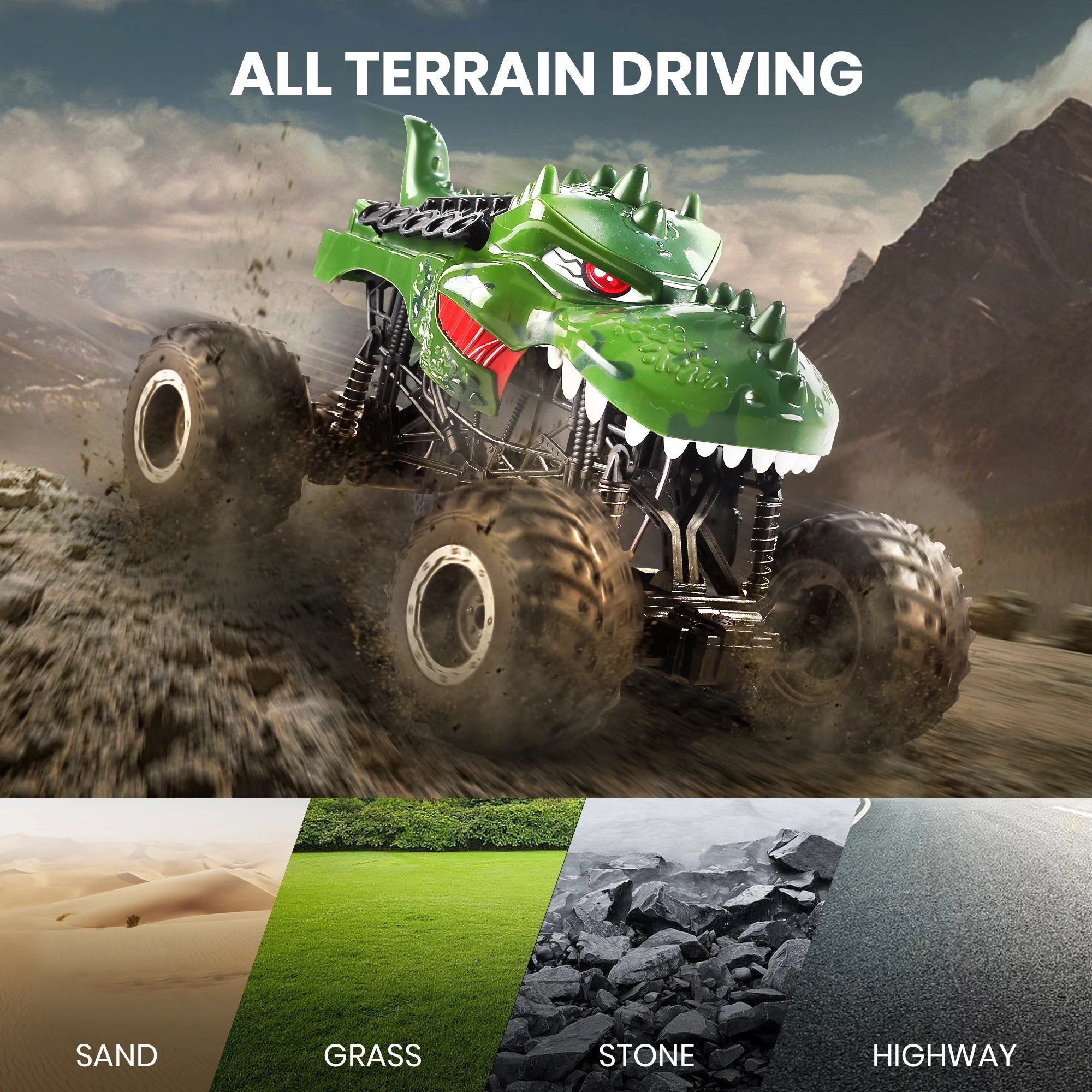 2.4GHz Remote Control Dinosaur Car 1:14 Scale - Image 2