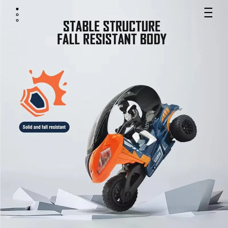2.4GHz Remote Control Three Wheel Stunt Spray Motorcycle - Image 4