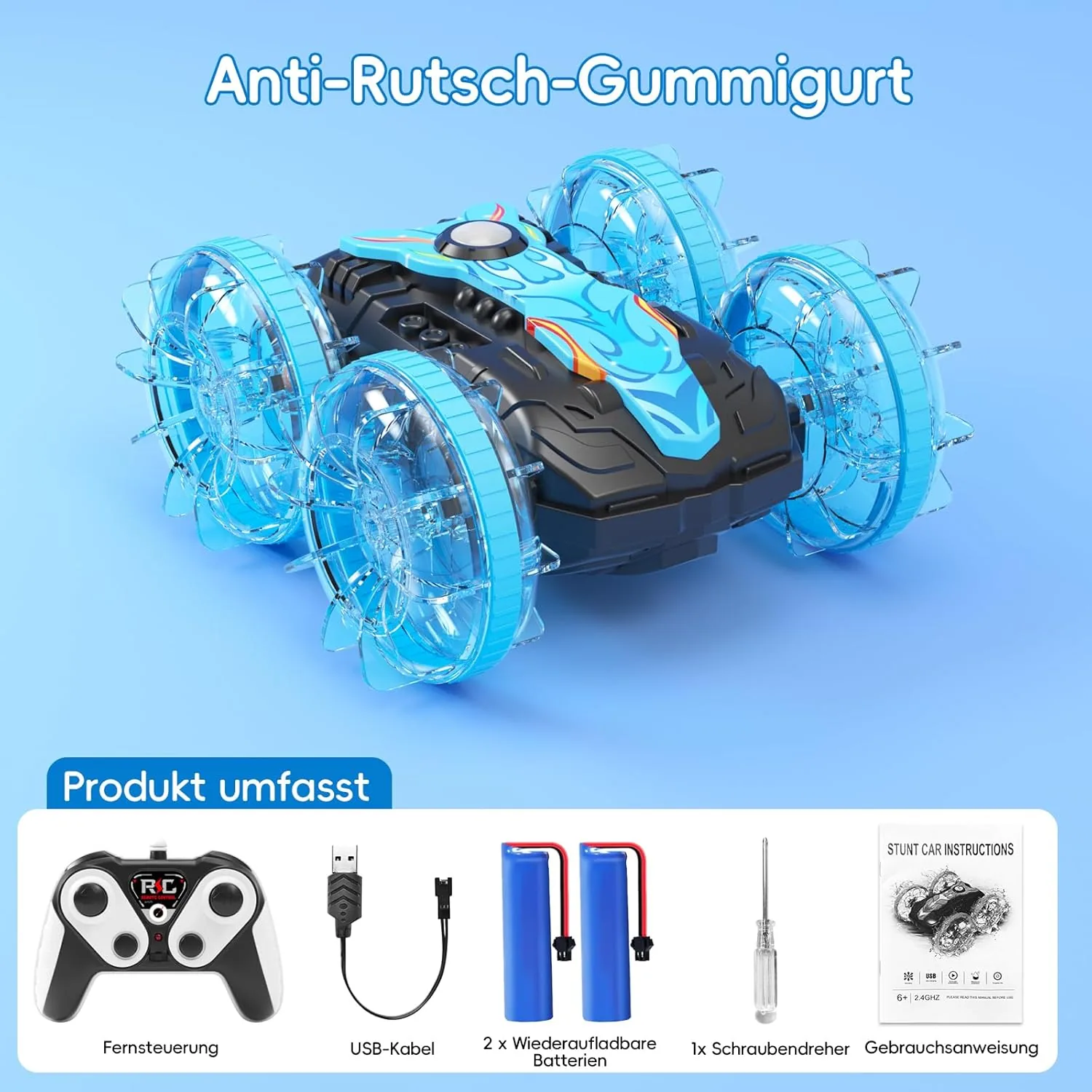 2.4GHZ Water Proof Remote Control Car 2 in 1 - Image 4