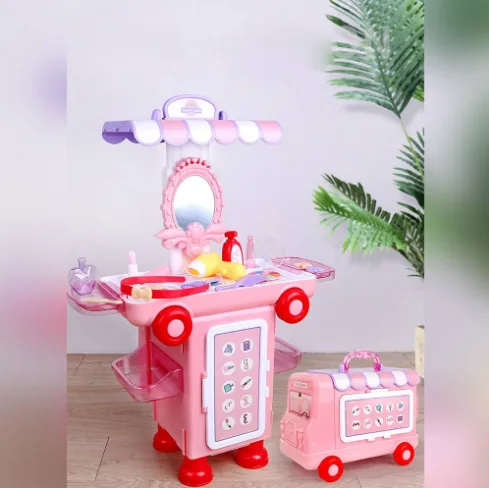 2 IN 1 Pretend Makeup Beauty Bus - Image 4