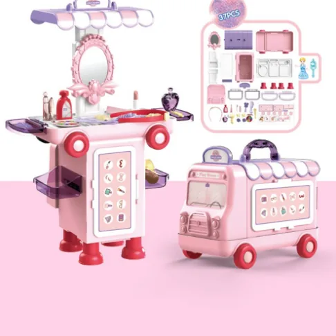2 IN 1 Pretend Makeup Beauty Bus - Image 5