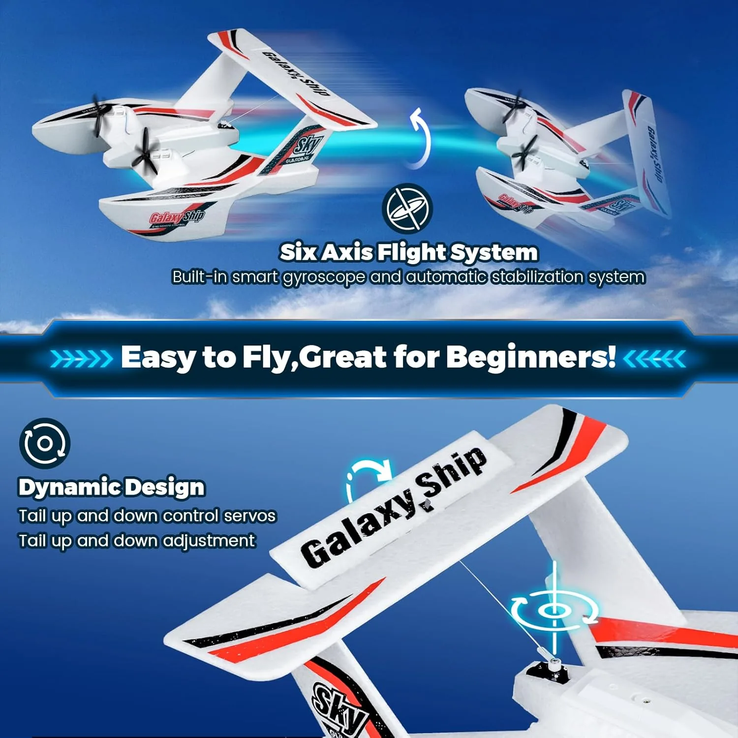 2 in 1 Remote Control Glider Galaxy Ship - Image 5