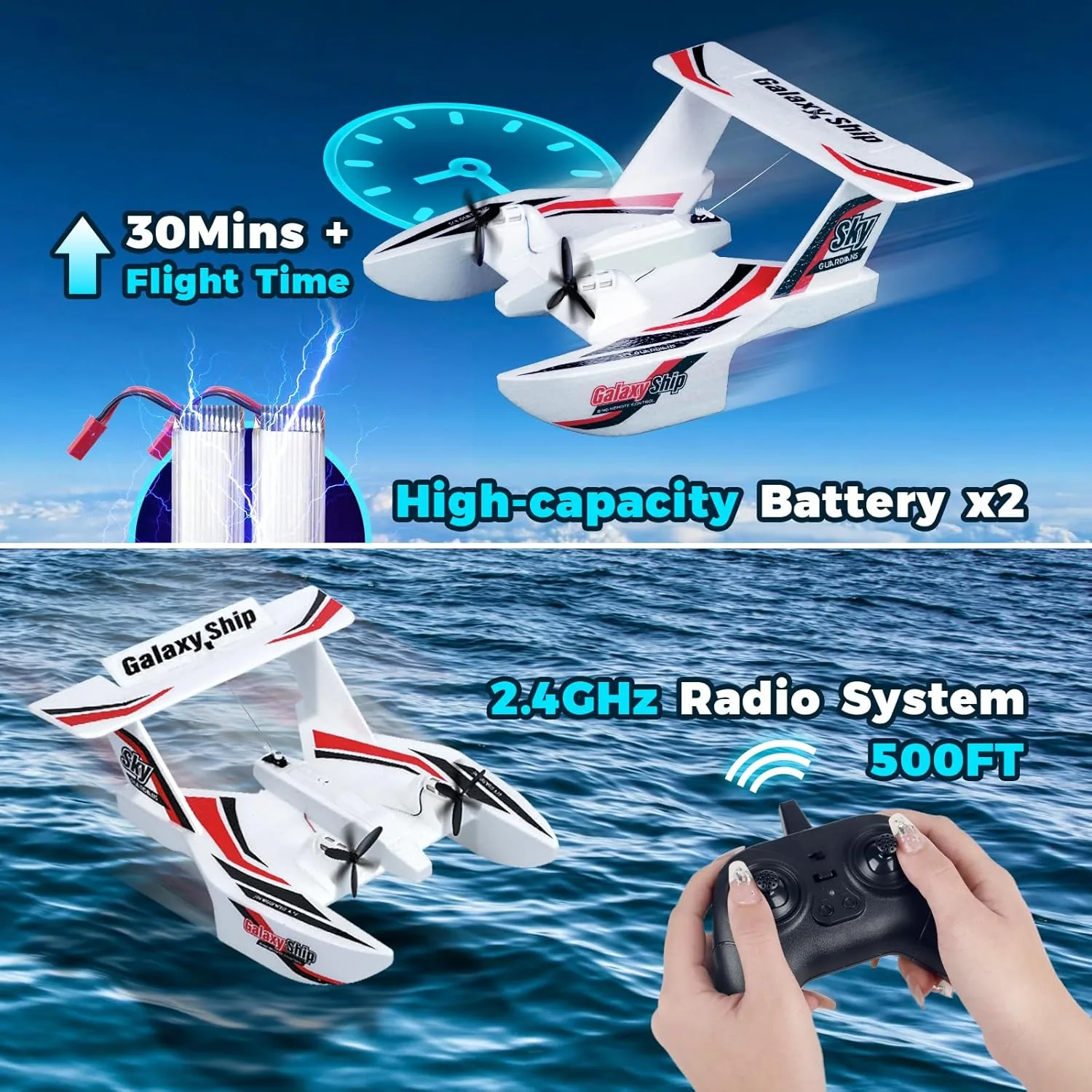 2 in 1 Remote Control Glider Galaxy Ship - Image 9