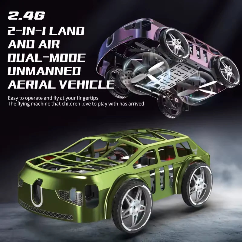 2in1 Remote Control Mini Drone Car With Lights - Image 5