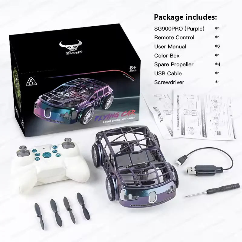 2in1 Remote Control Mini Drone Car With Lights - Image 6