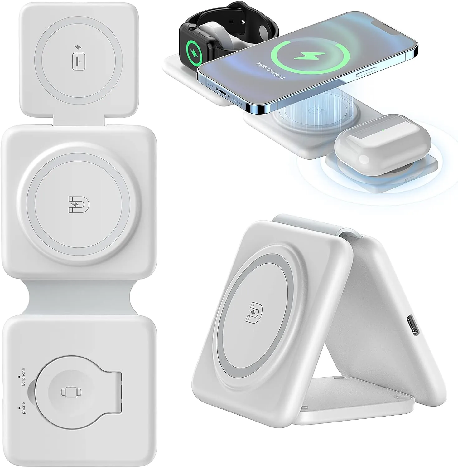 3-in-1 Foldable MagSafe Wireless Charging Pocket Size - Image 8