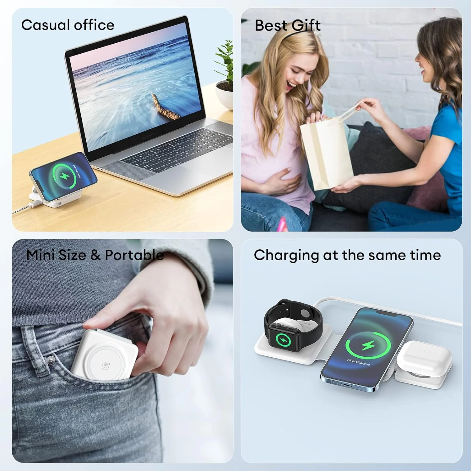 3-in-1 Foldable MagSafe Wireless Charging Pocket Size - Image 9