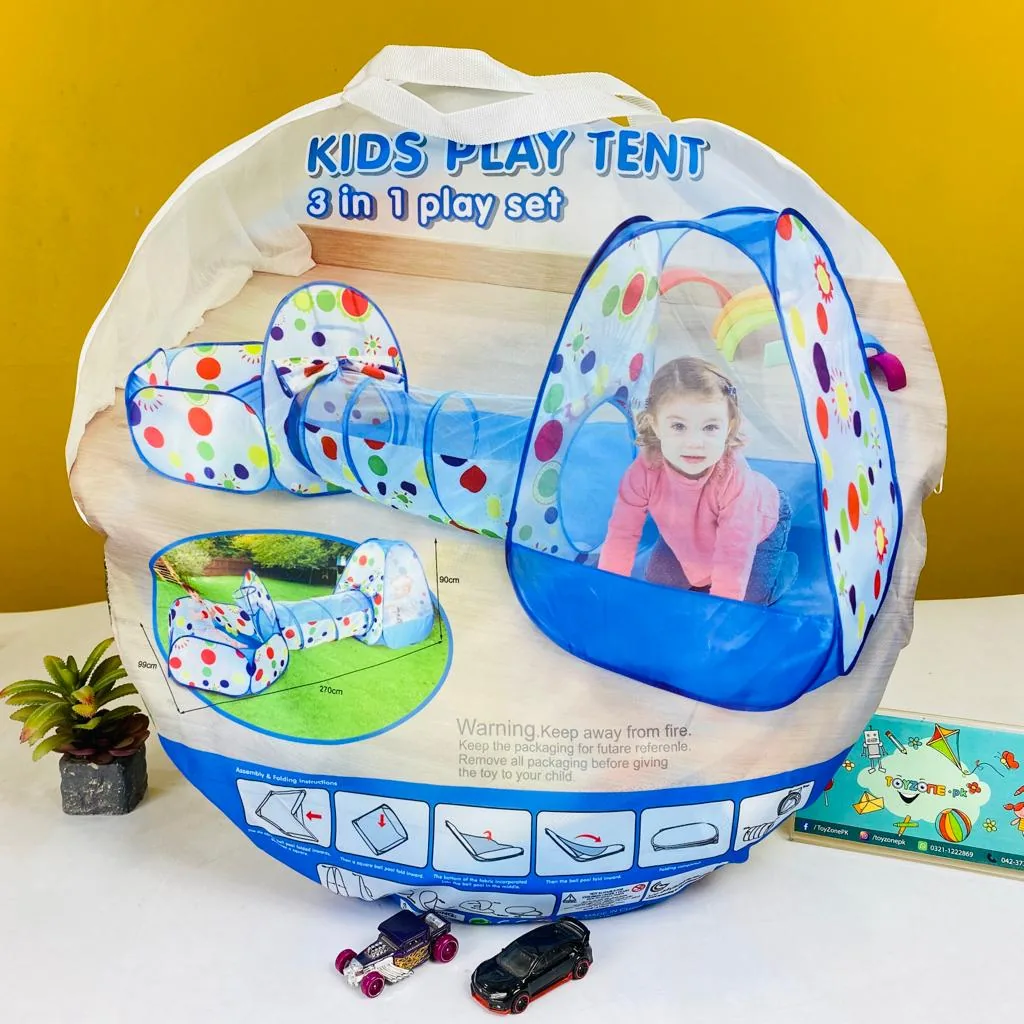 3 in 1 Kids Play Tent with Play Tunnels and Ball Pit - Image 2