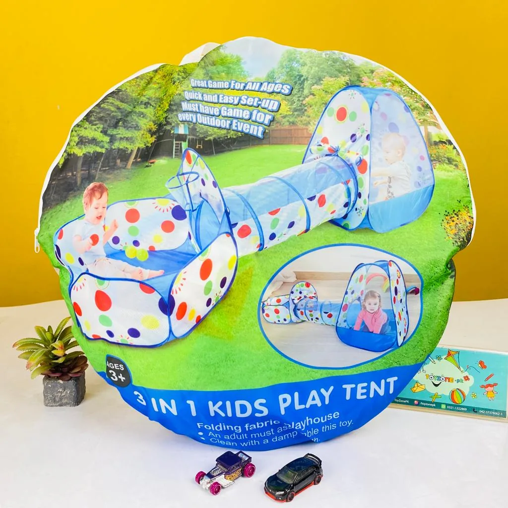 3 in 1 Kids Play Tent with Play Tunnels and Ball Pit - Image 5