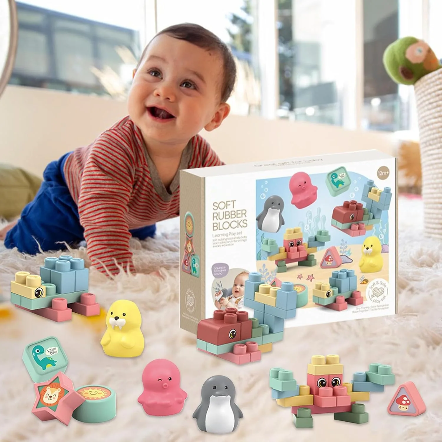 32 Piece Silicone Soft Building Blocks - Image 3