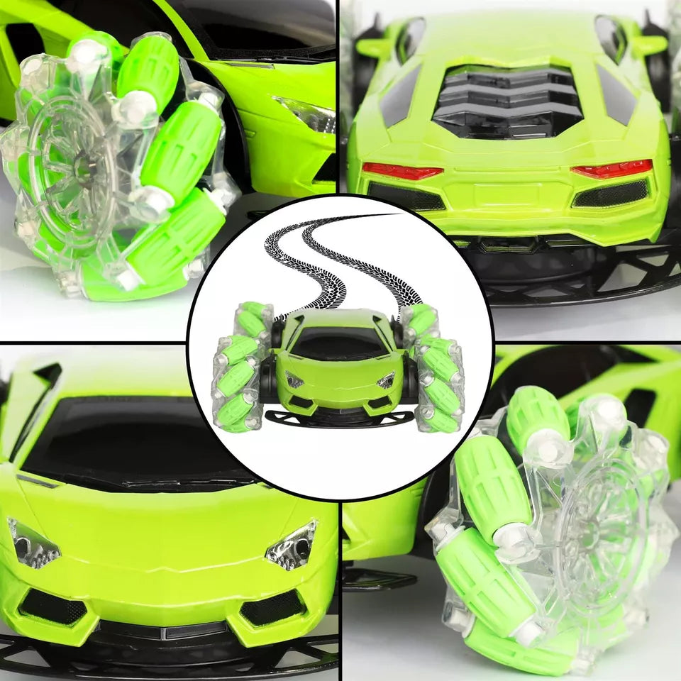 360°Rotate LED Remote Control Stunt Car - Image 4