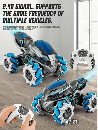 360° Rotate RC Stunt Motorcycle With Smoke & Light & Sound - Image 3