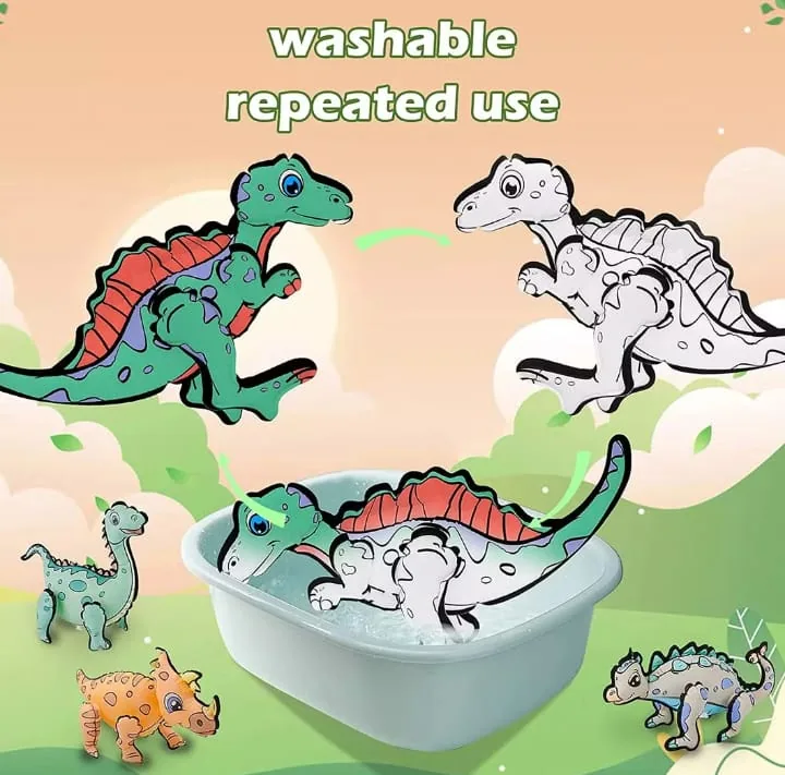 3D DIY Washable Inflatable Painting Dinosaur with Color - Image 3