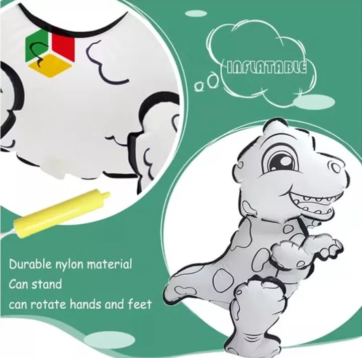 3D DIY Washable Inflatable Painting Dinosaur with Color - Image 6