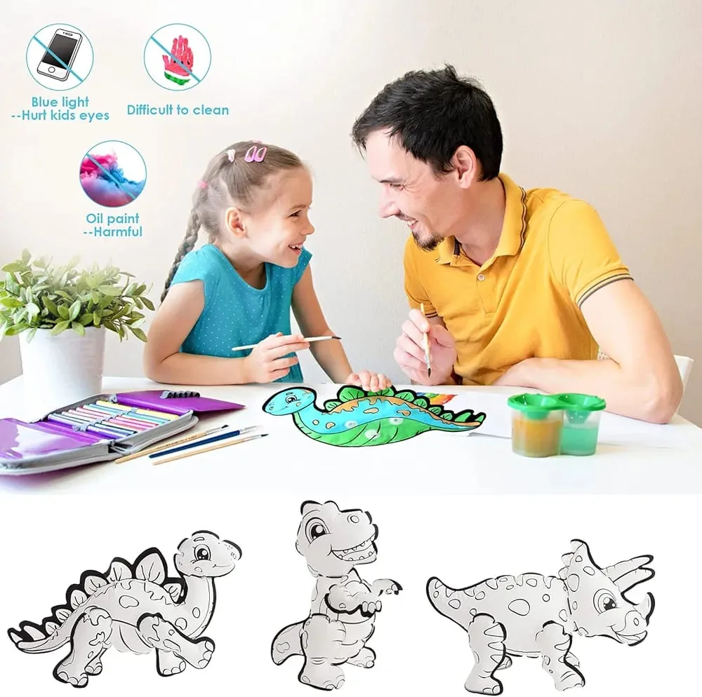3D DIY Washable Inflatable Painting Dinosaur with Color - Image 7