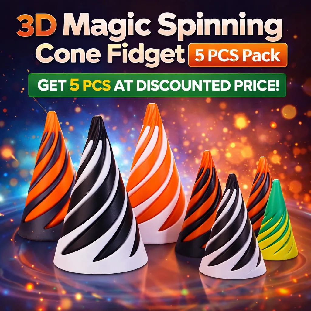 3D Printed Spinning Magic Cone - 5 Pcs - Image 2
