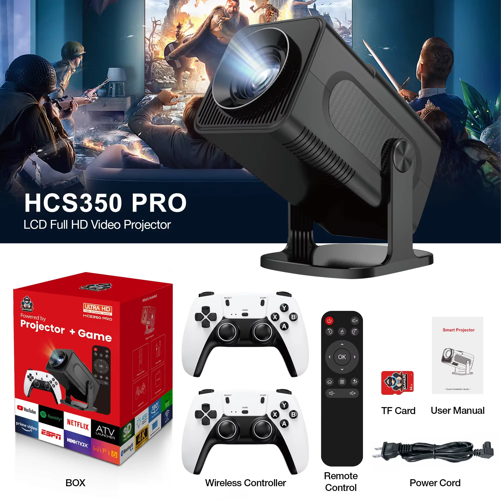 4k 3D Game Projector With Video Player - Image 4