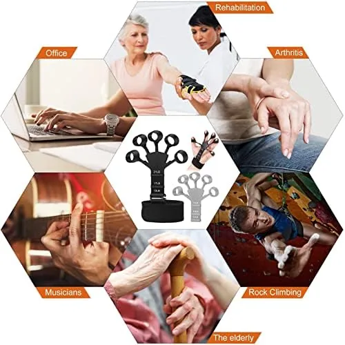 5-Finger Silicone Wrist Chest Expander - Image 4