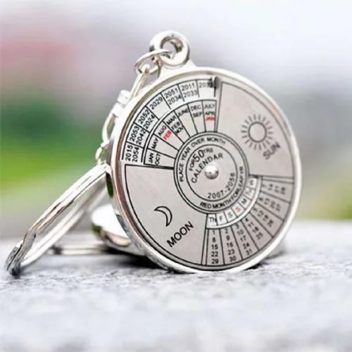 50 Years Perpetual Calendar Metal Keychain - Image 2