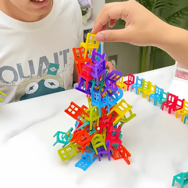 36 Pieces Acrobatic Colorfull Stacking Chair Block - Image 12