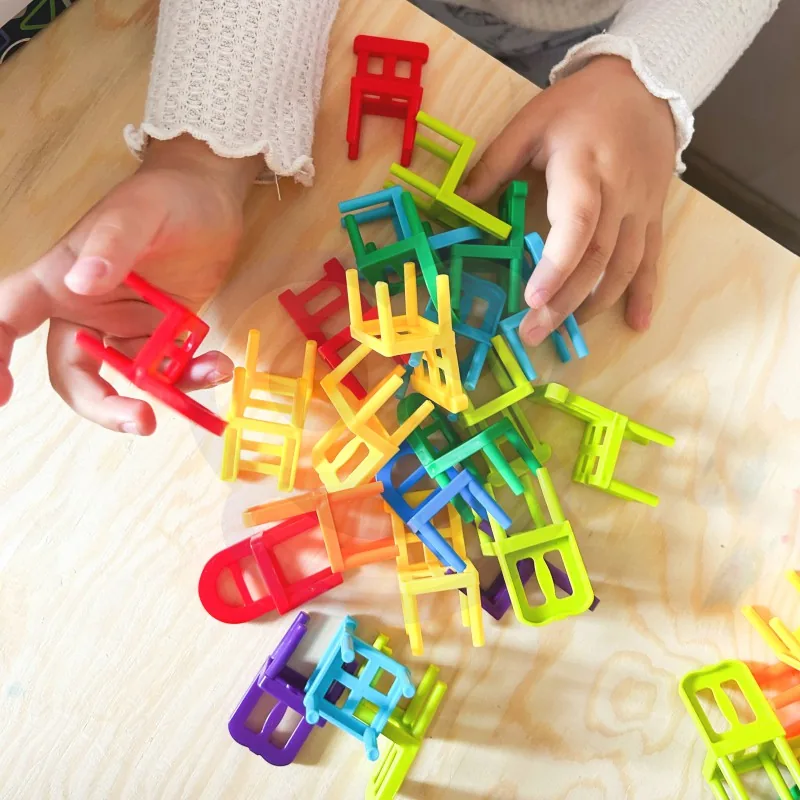 36 Pieces Acrobatic Colorfull Stacking Chair Block - Image 3