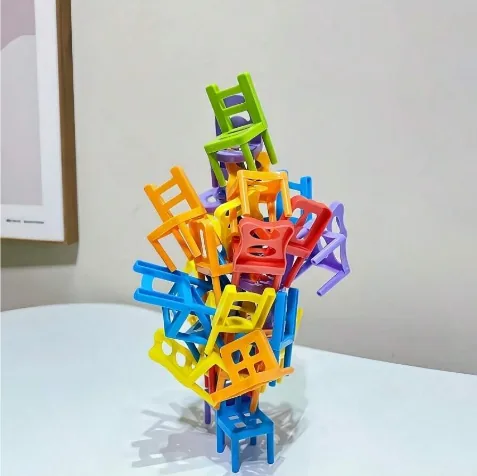 36 Pieces Acrobatic Colorfull Stacking Chair Block - Image 5