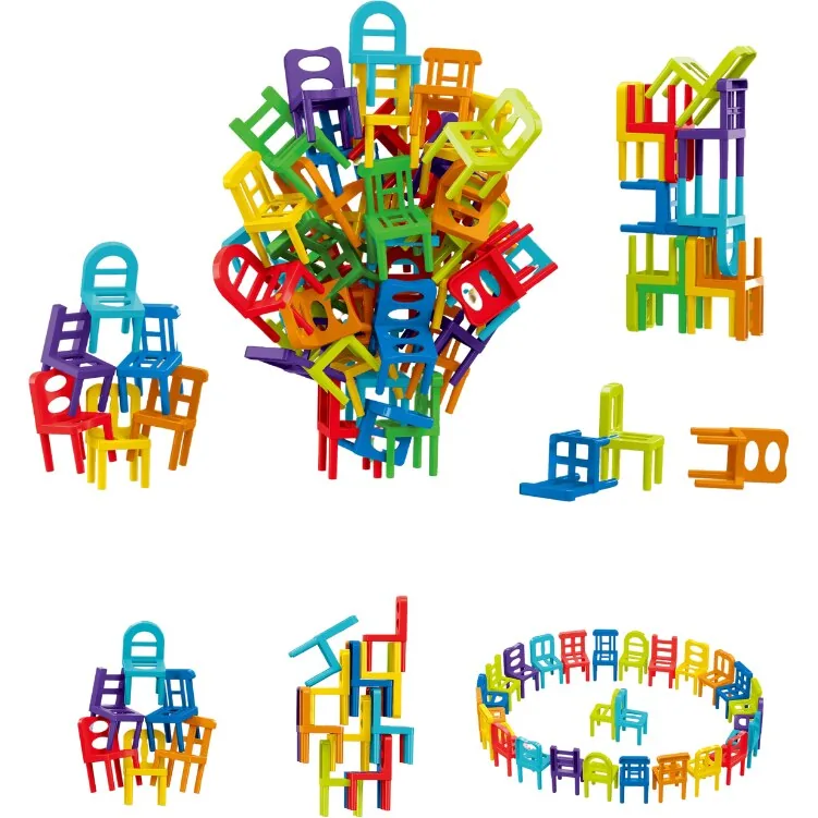 36 Pieces Acrobatic Colorfull Stacking Chair Block - Image 6