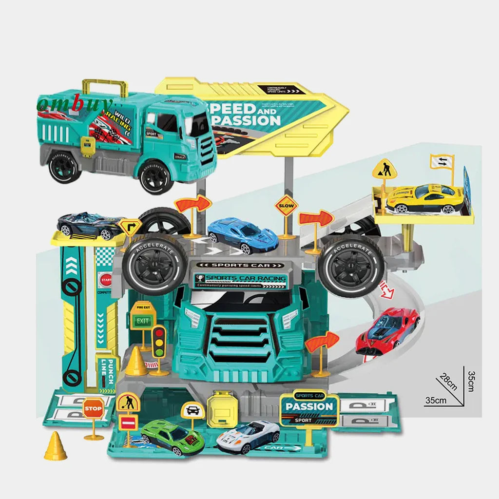 Alloy Car Assembly Racing Car Track Set 46 Pcs - Image 3