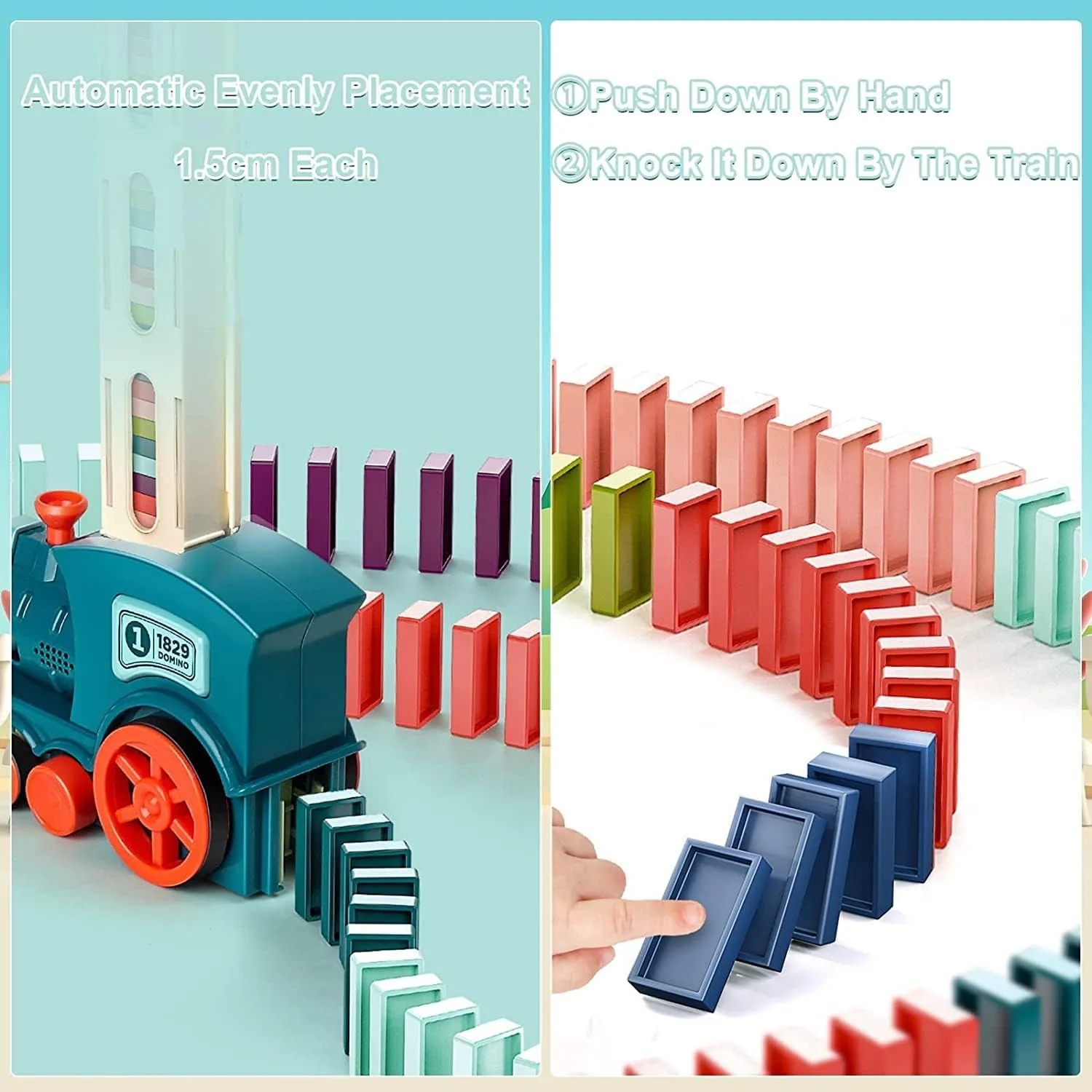 Automatic Domino Train with 60 Blocks - Image 3