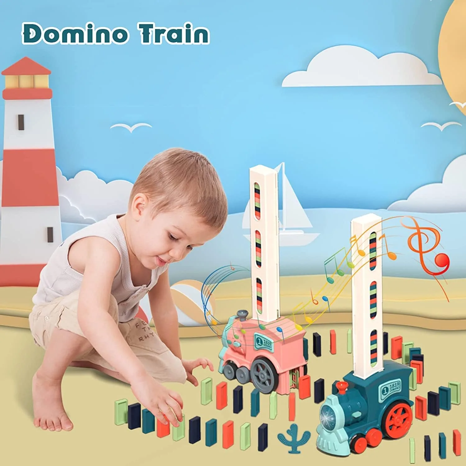 Automatic Domino Train with 60 Blocks - Image 4