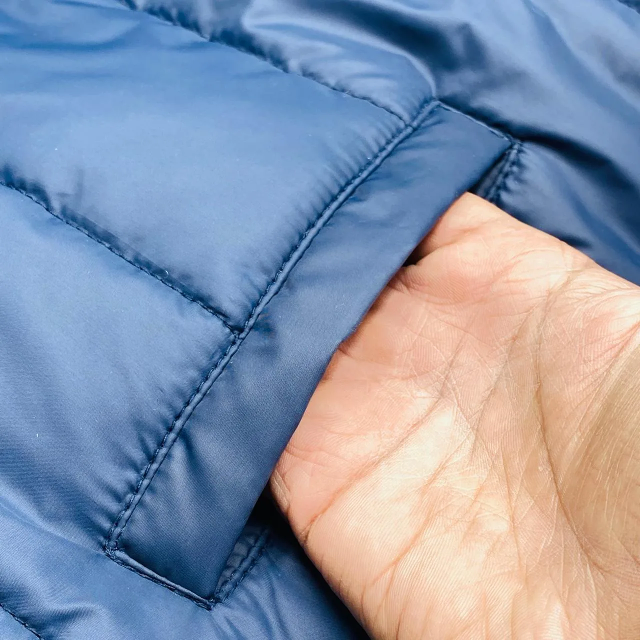 Blue Color Winter Puffer Jacket with 3 Pockets - Image 4
