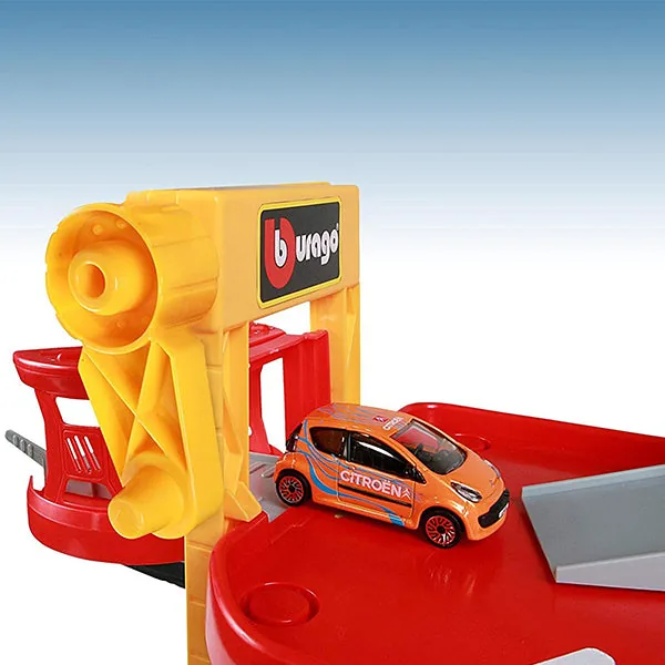 BURAGO 1:43 Scale Street Fire Garage Parking Playset - Image 5